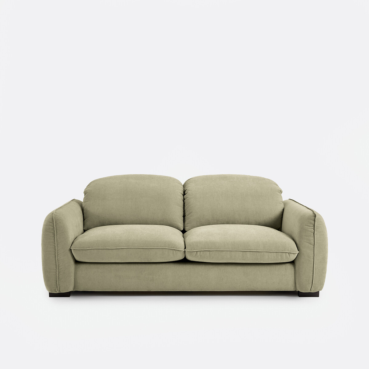 LA REDOUTE INTERIEURS Rechte bank in gem&ecirc;leerd polyester, 3-zit met hoofdsteunen, ISLA