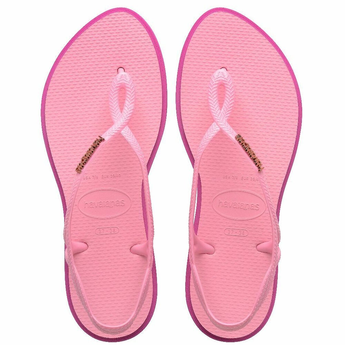 Havaianas Luna Point Toe Post Sandals Women's Pink Size 39