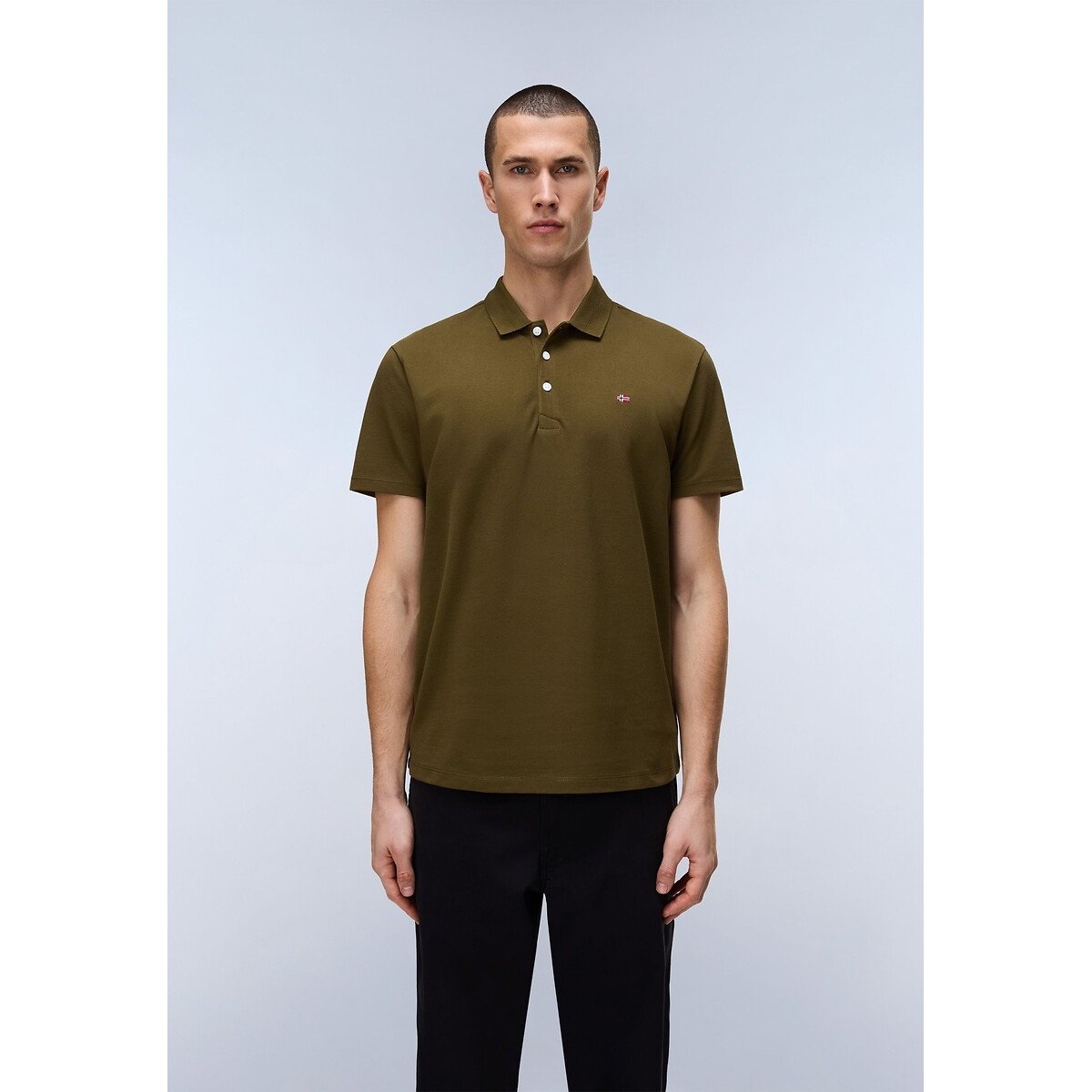 Napapijri Short Sleeve Polo Shirt Men's Khaki 3XL