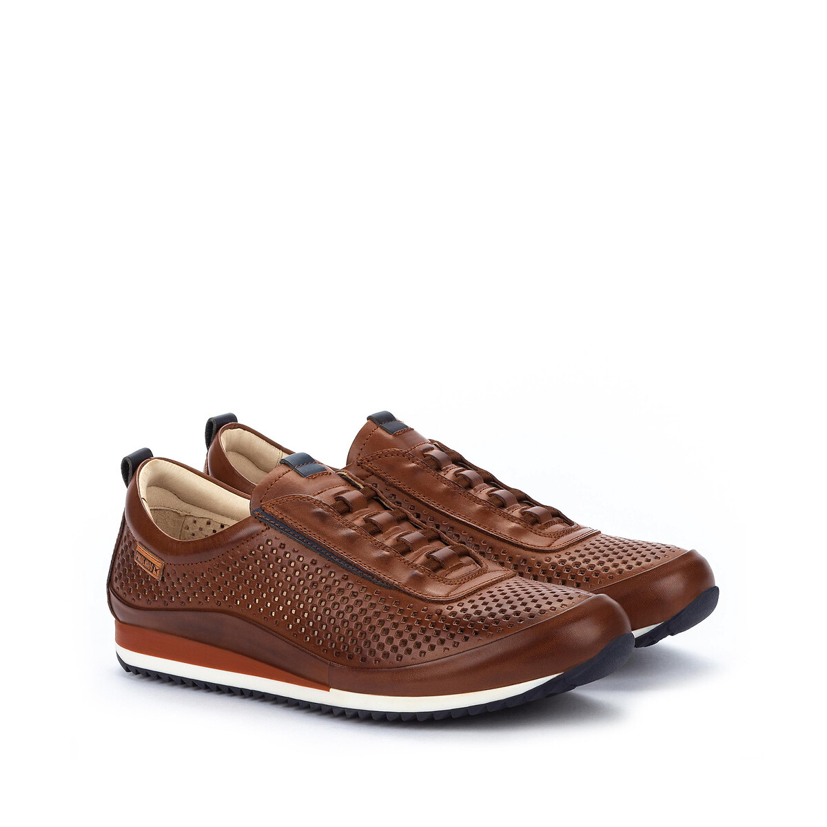 Pikolinos Men's Cognac Liverpool Leather Trainers Size 44 (9.5)