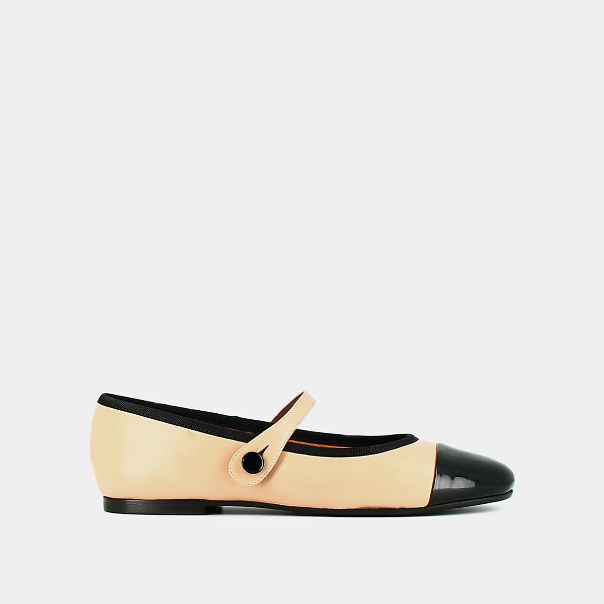 Jonak Dreux Leather Ballet Flats, Made In Europe Women's Beige Size 39