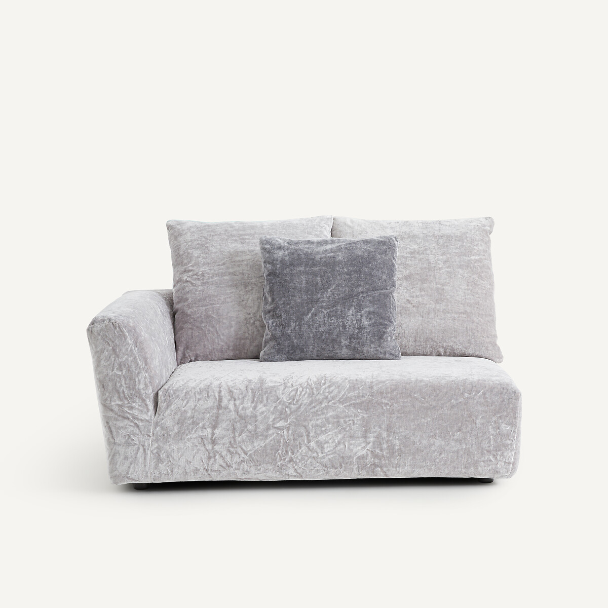 Meio-sofá de veludo viscose, Chill, Otto Studio For Am.pm