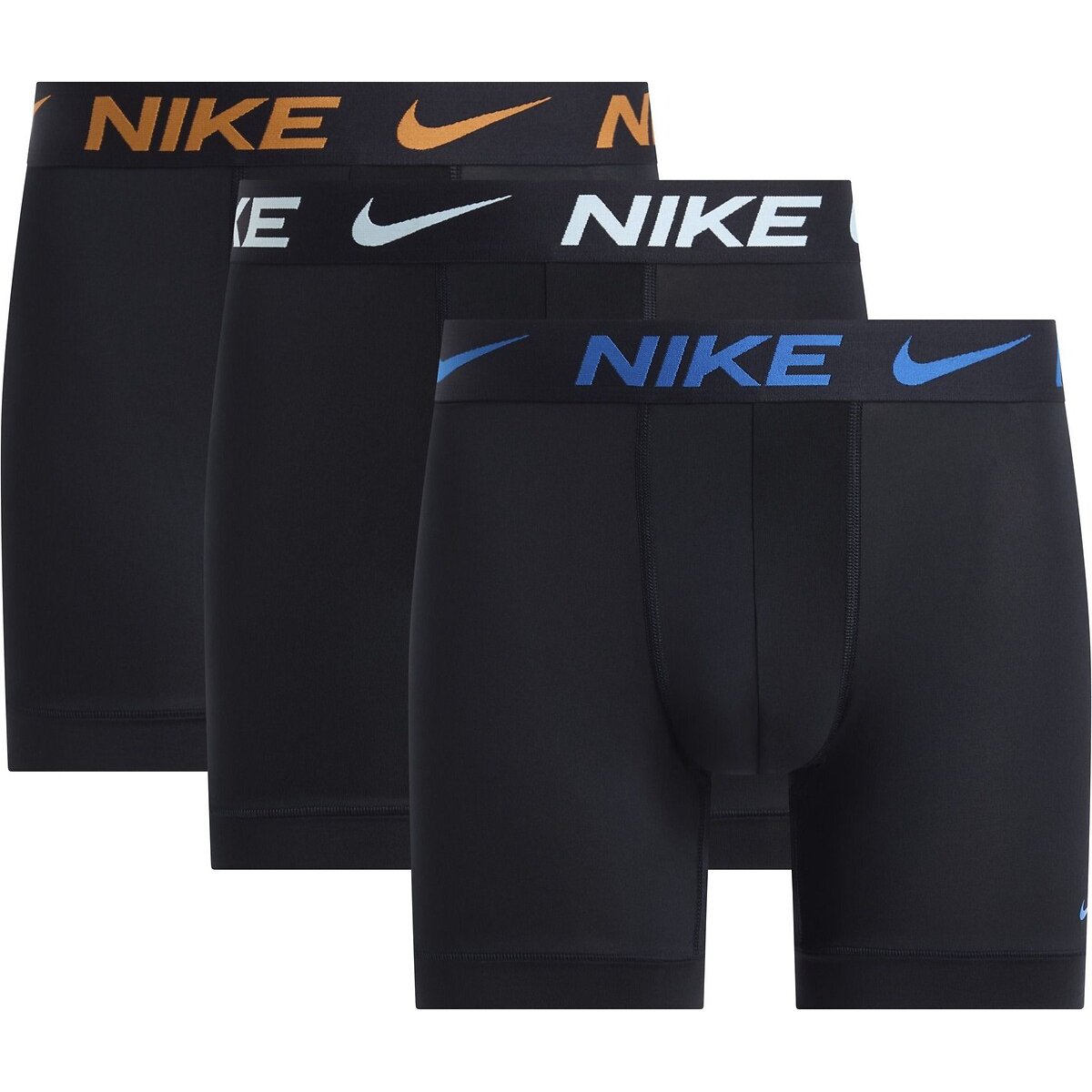 Nike Pack Of 3 Dri Fit Boxer Shorts Men's Black+Multicolour Small
