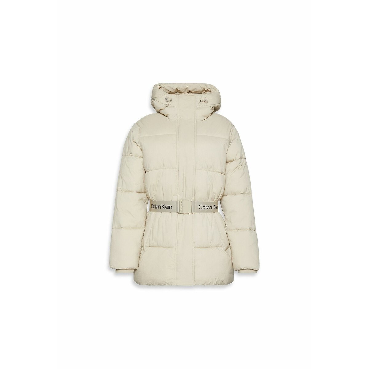 Calvin Klein Jeans Halflange Donsjas Met Riem En Kap