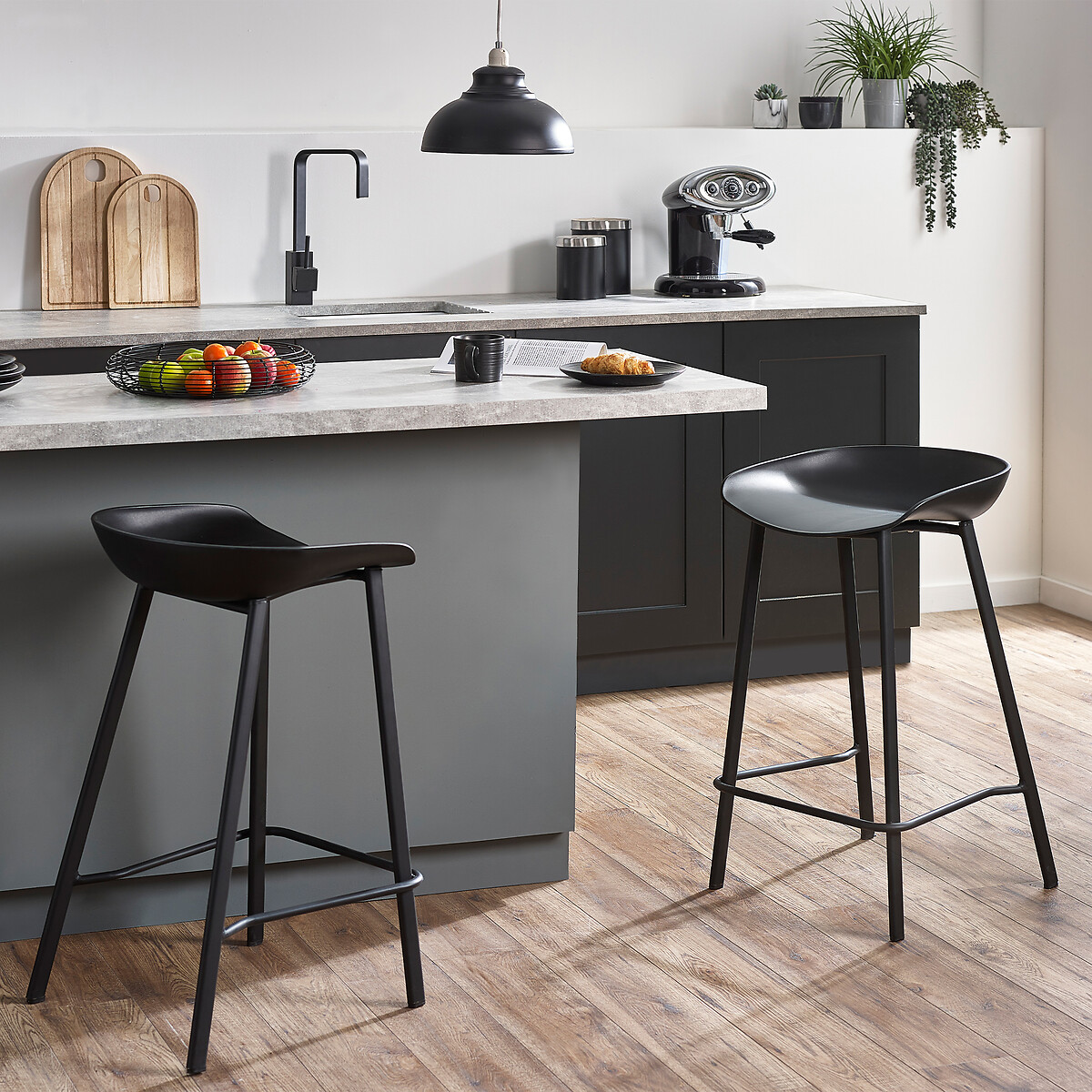 Julian Bowen Unisex Black Renzo Plastic Bar Stool (Set Of 2) In 2In - Image 6