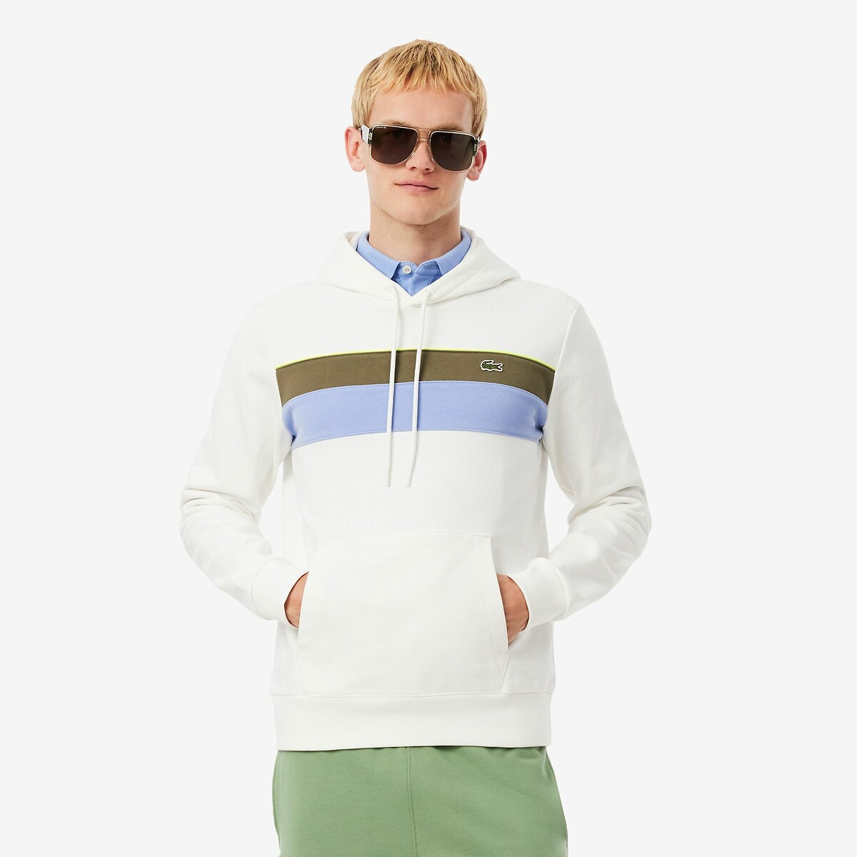 Sweat à capuche color-block