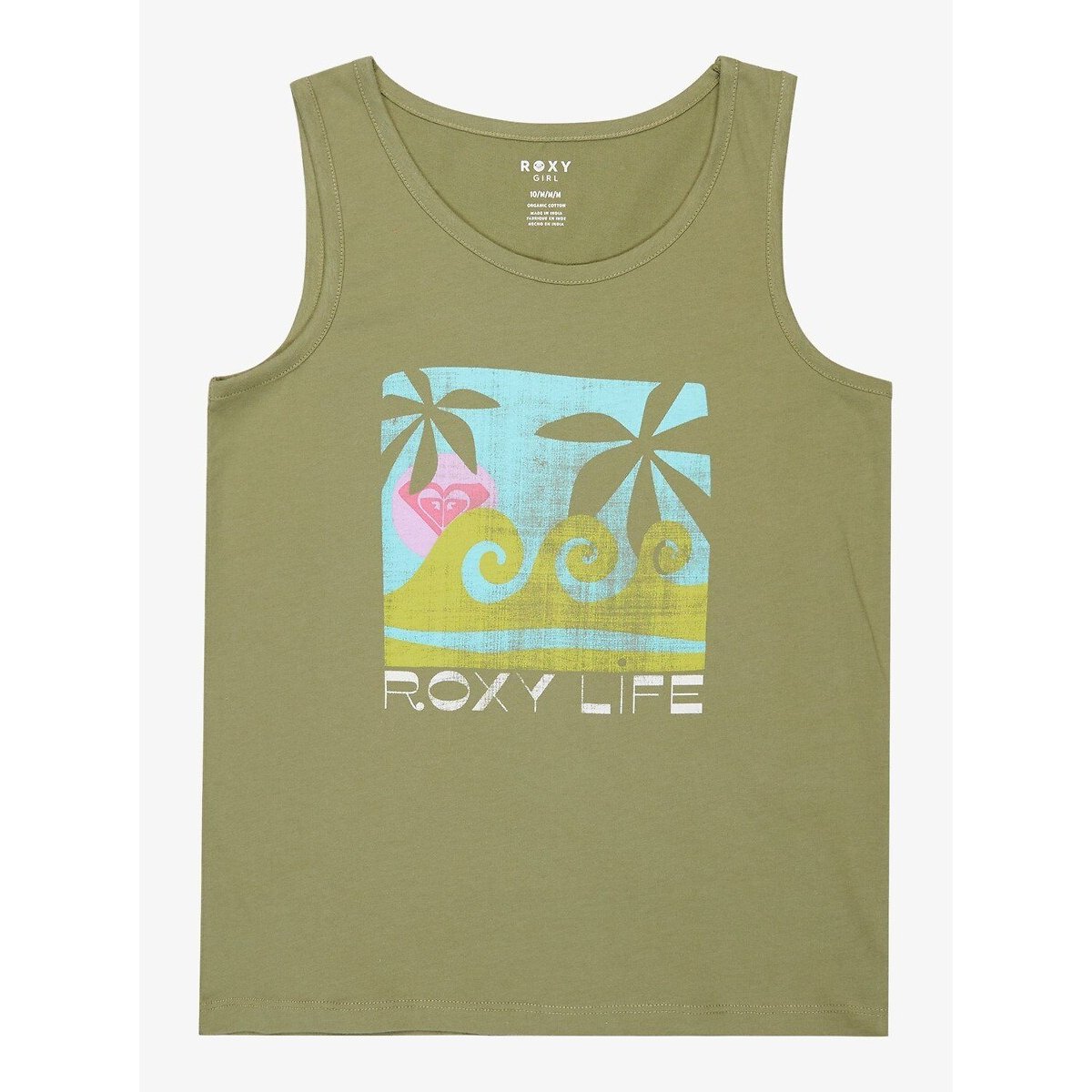 Roxy Printed Vest Top Khaki 14Y (156Cm)