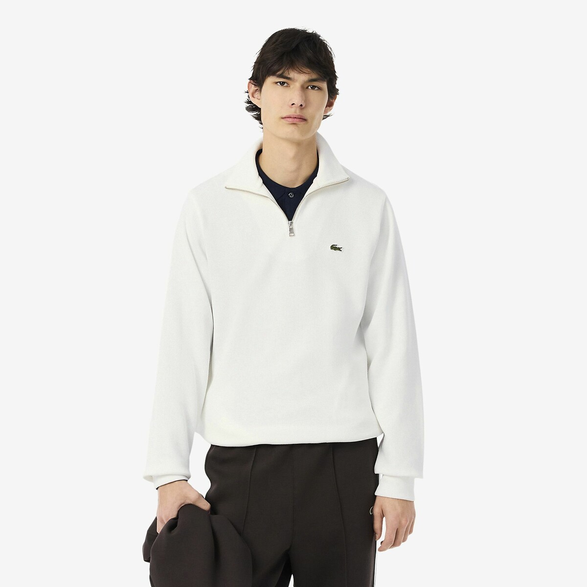 Felpa con mezza cerniera al collo Lacoste Sport