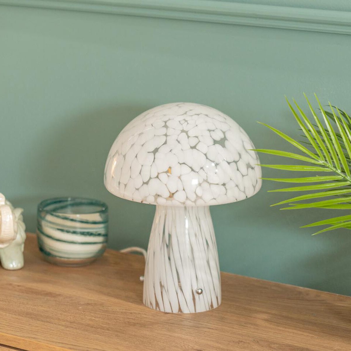 So'home Brigitte Mushroom Confetti Glass Table Lamp White - La Redoute - Image 4
