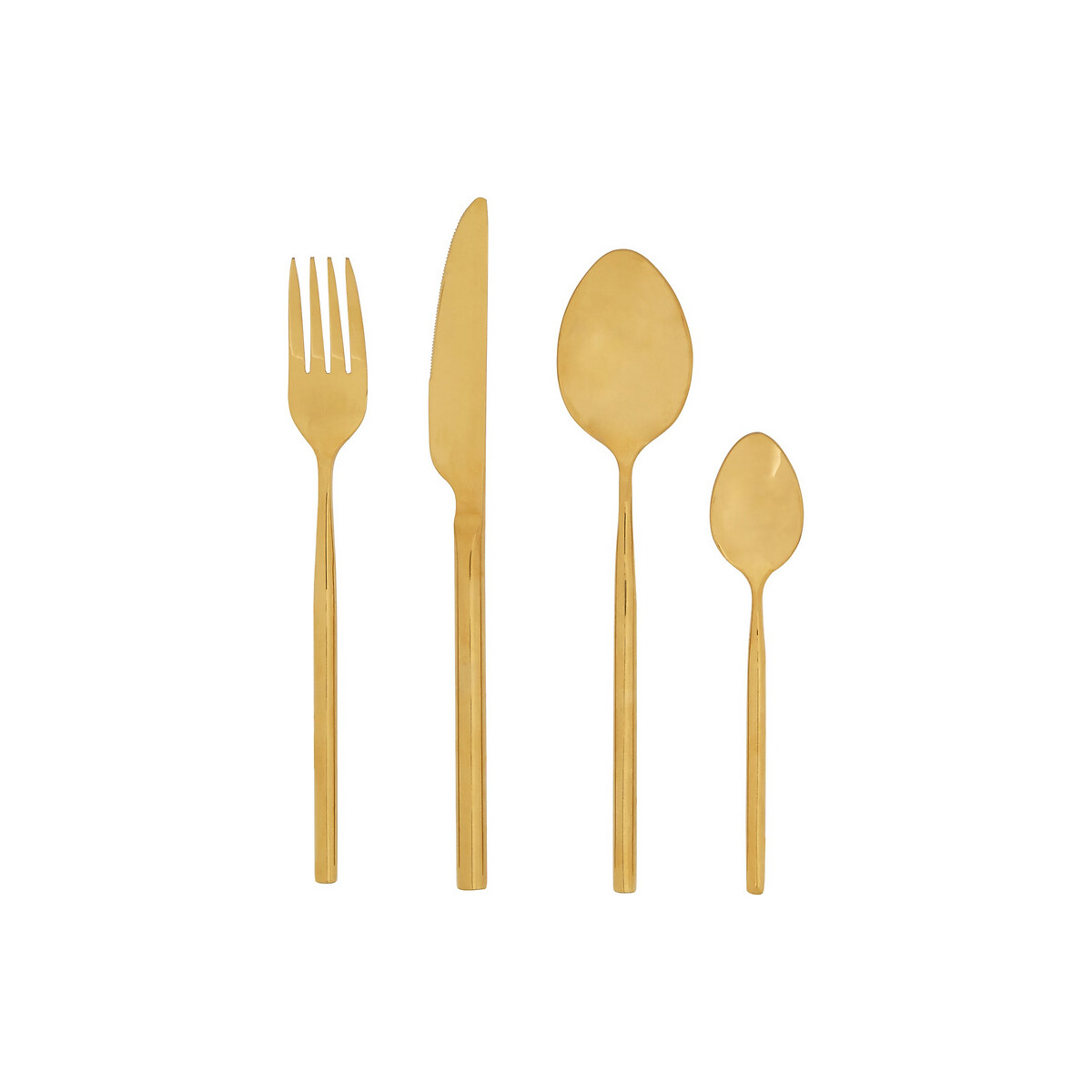 So'home Unisex Gold-Coloured 16-Piece Gold Stainless Steel Cutlery Set