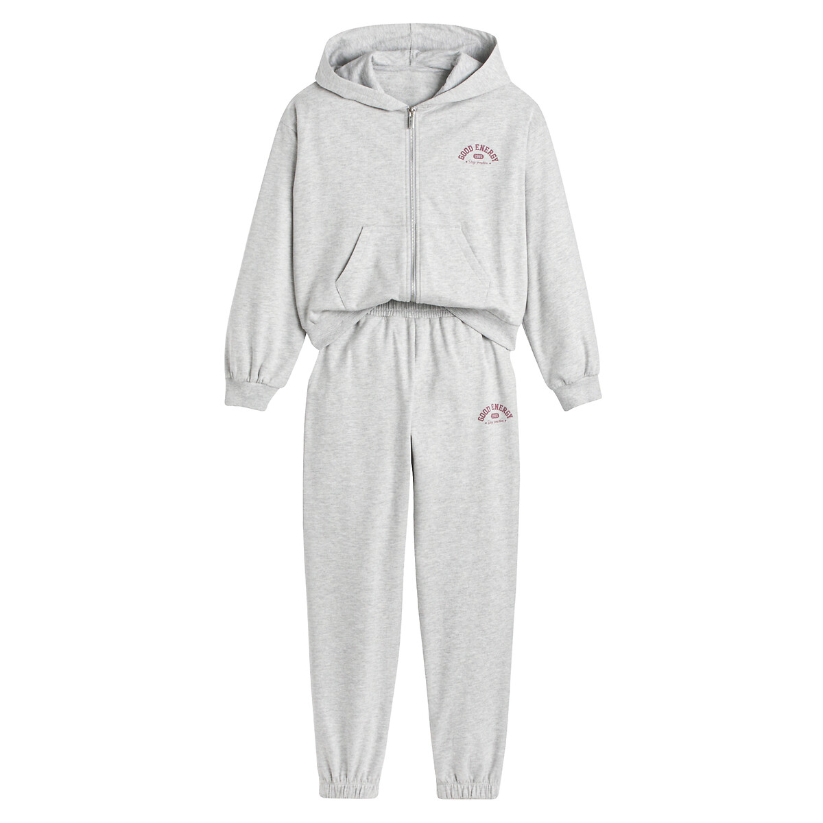 Zip-Up Hoodie/Joggers Outfit in Cotton Mix