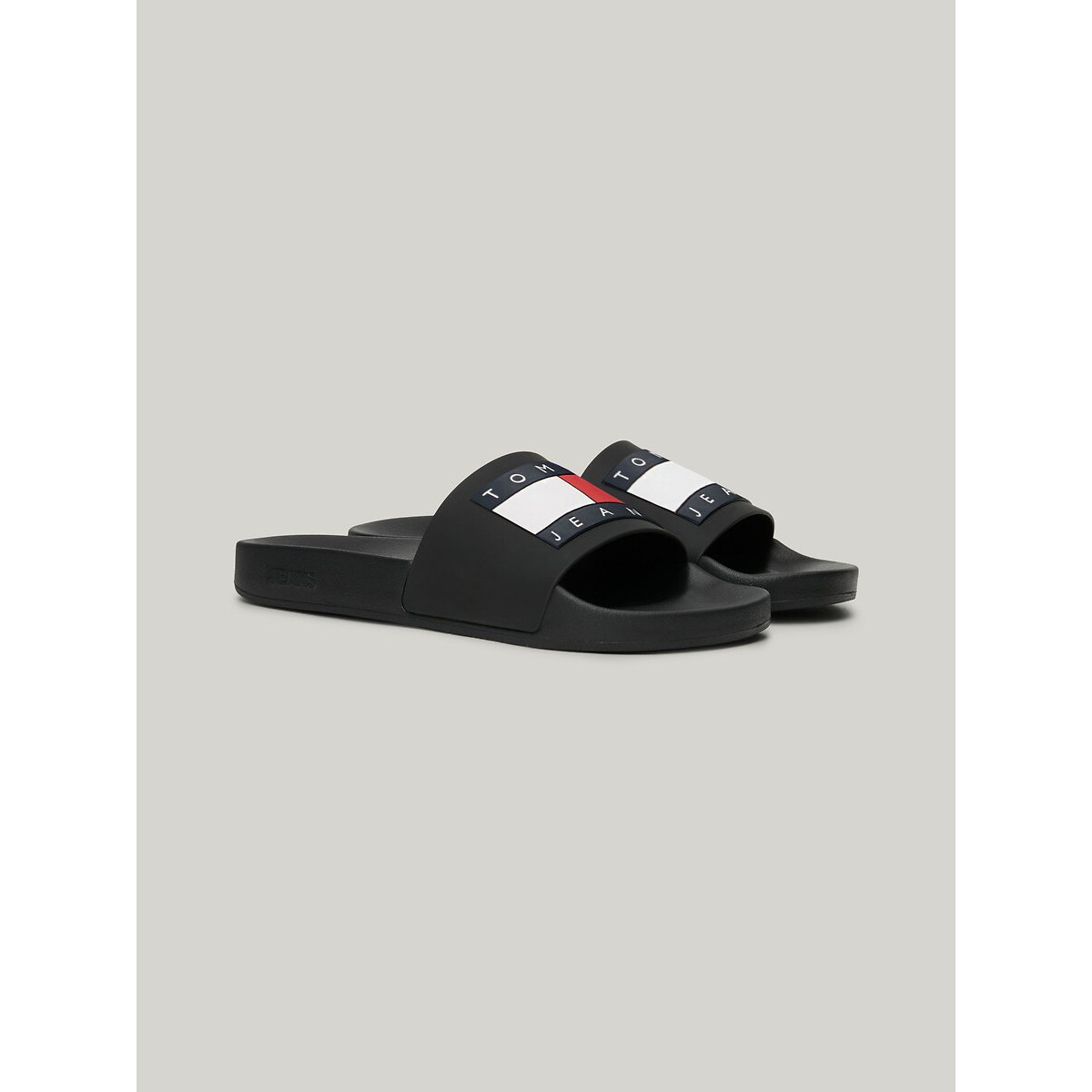 Tommy Hilfiger Ess Pool Slide Sliders Men's Black Size 41 (7)