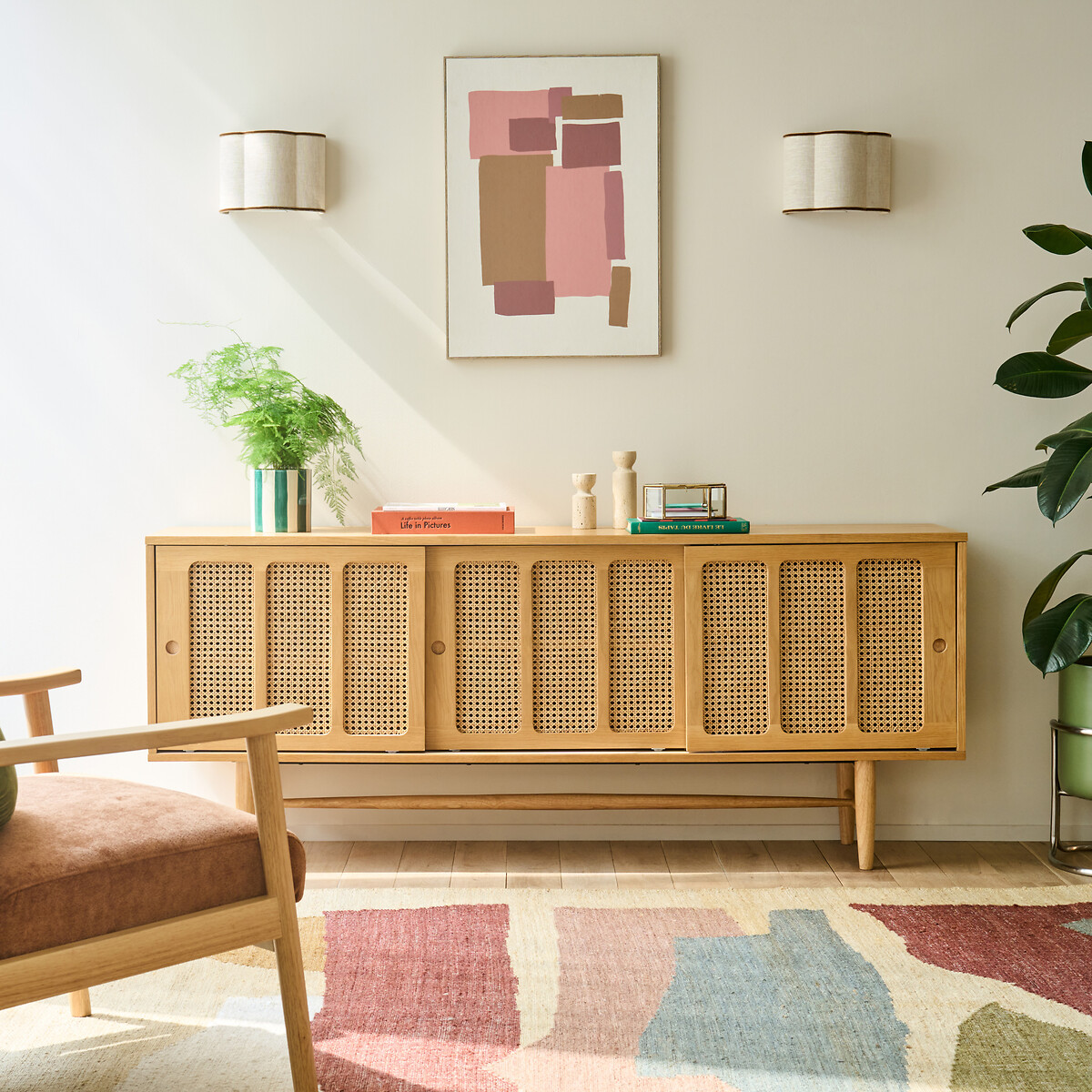 LA REDOUTE INTERIEURS Buffetkast met 3 deuren, eikenfineer. ESMEE