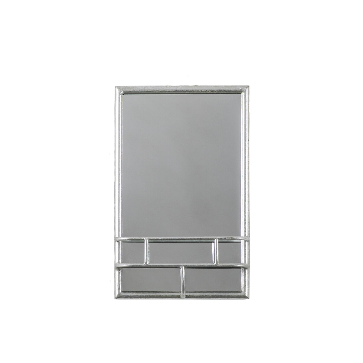 Édité Unisex Silver-Coloured 48Cm Silver Rectangle Mirror