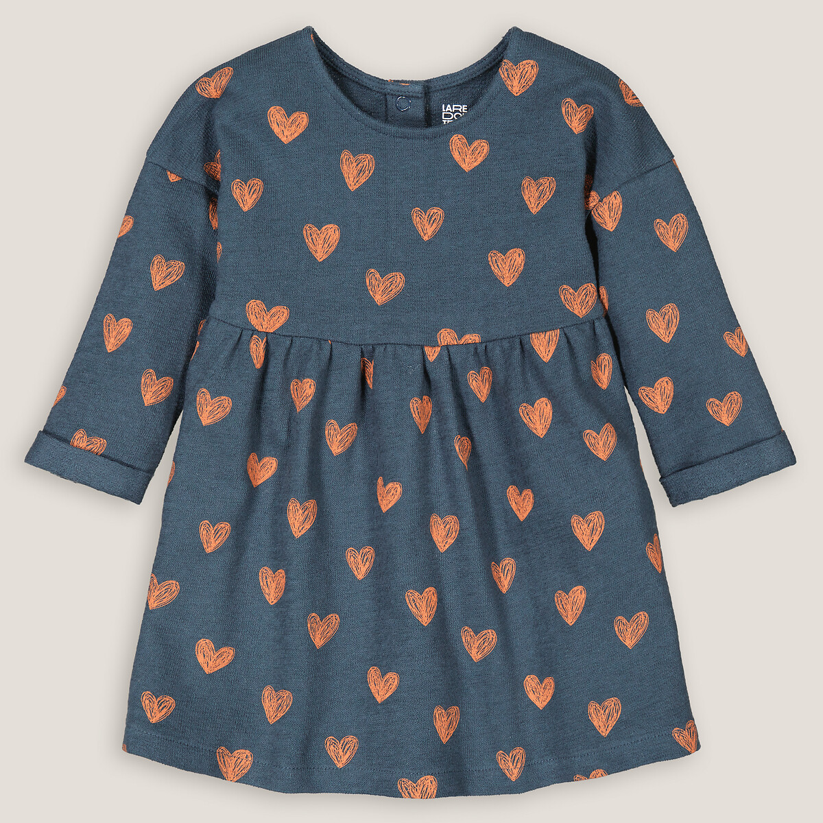 Click to view product details and reviews for Heart Print Dress With Long Sleeves.