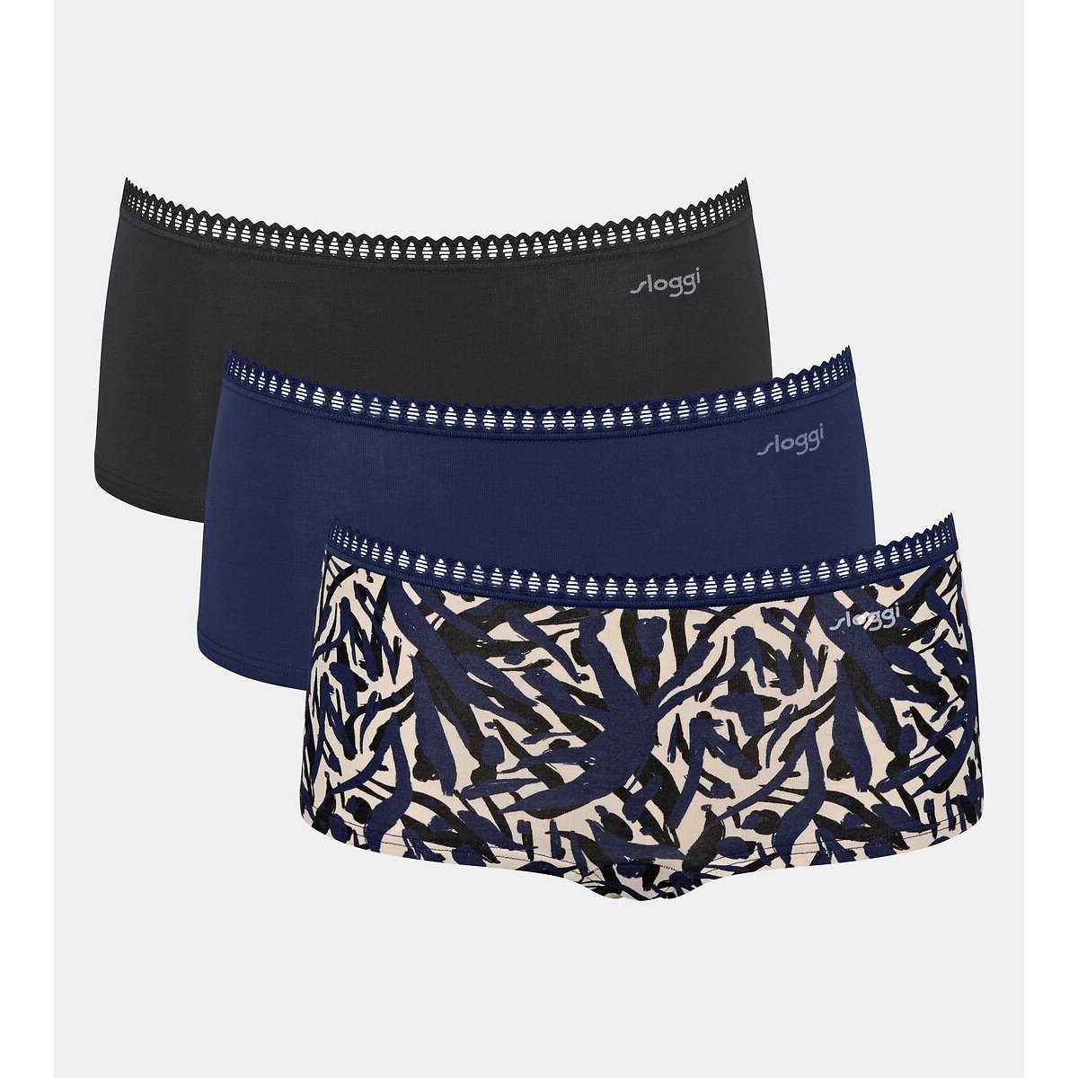 Sloggi Pack Of 3 Go Crush Shorts In Cotton