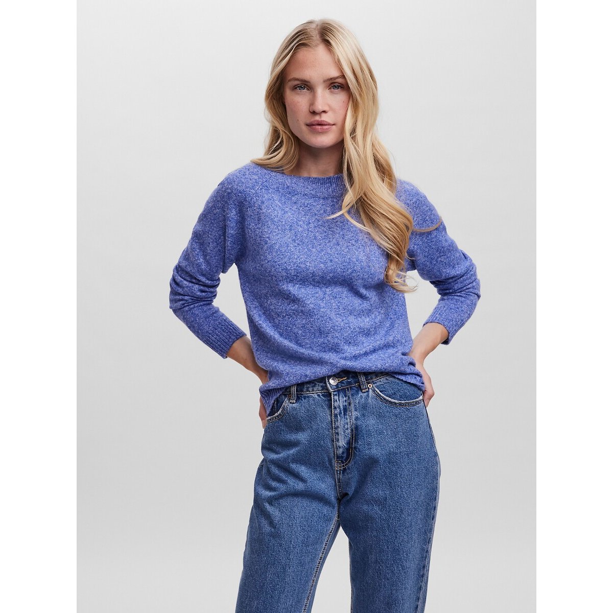 Vero Moda Brushed Knit Jumper Women's Blue Extra Small