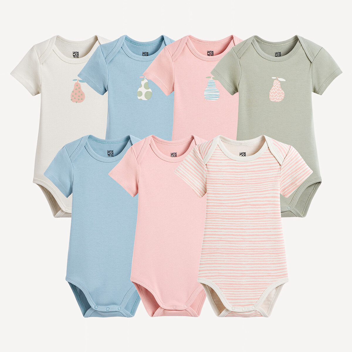 LA REDOUTE COLLECTIONS Set van 7 body's met korte mouwen 1 mnd-3 jaar