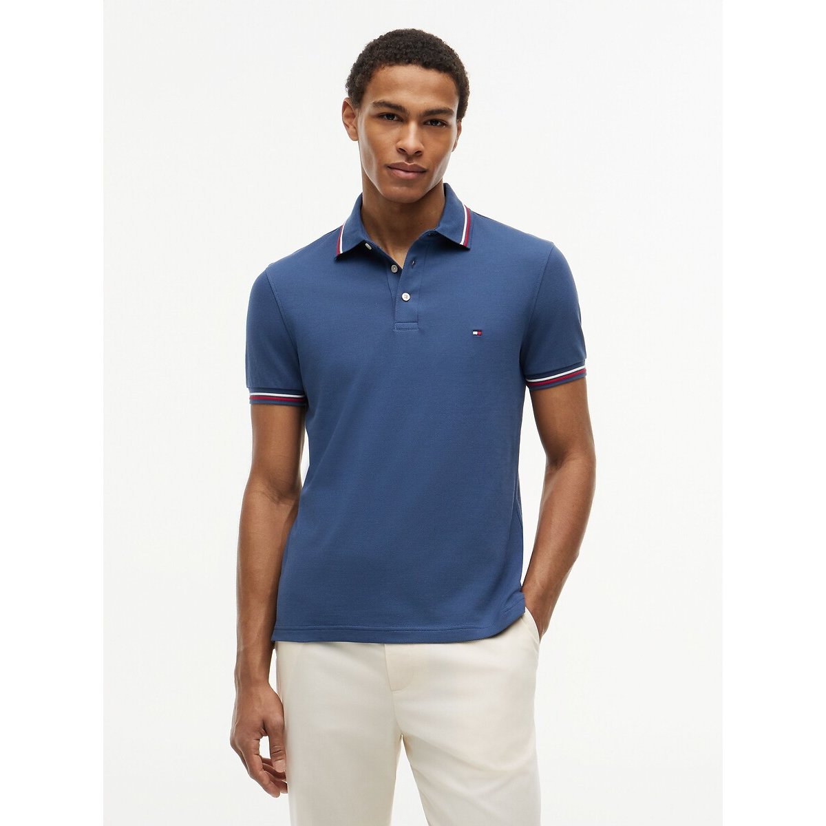 Polo ajusté à liseré