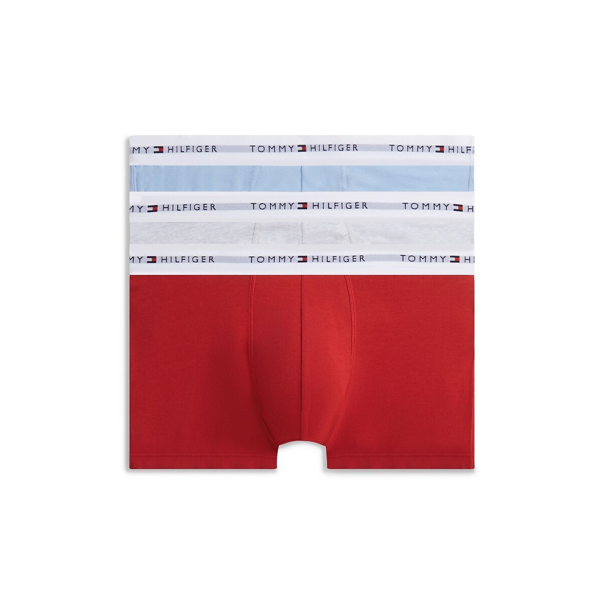 Tommy Hilfiger Pack Of 3 Everyday Essentials Hipsters Men's Grey+Red+Blue Extra Large
