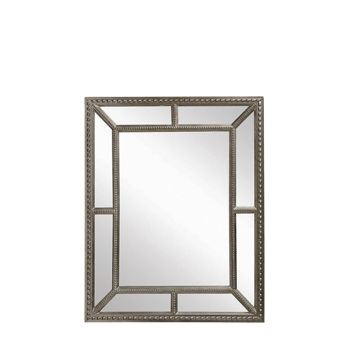 Édité Unisex Silver-Coloured 98X76cm Silver Rectangle Mirror