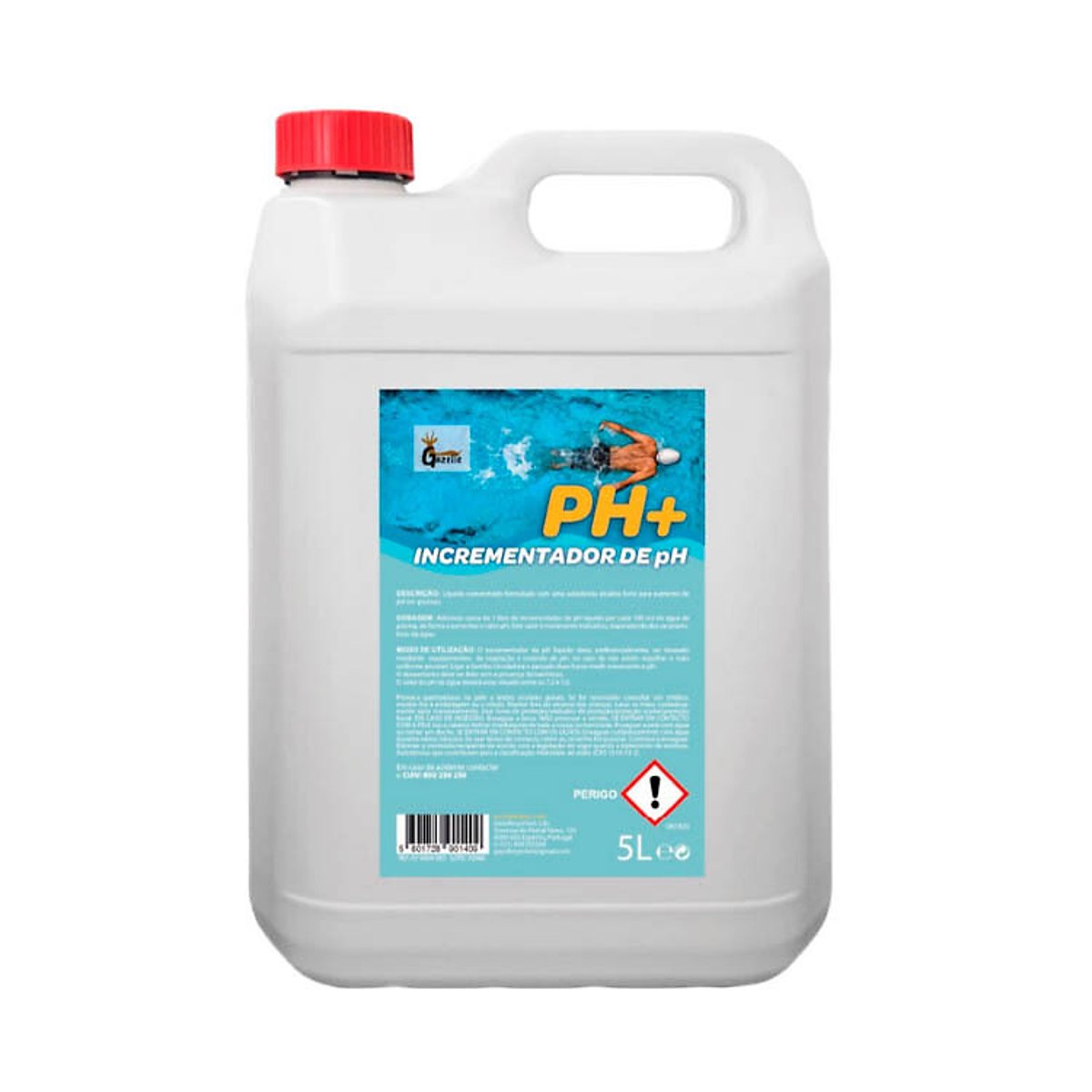 Incrementador de pH líquido para piscina, GAZELLESYMBOL, Gazellesymbol