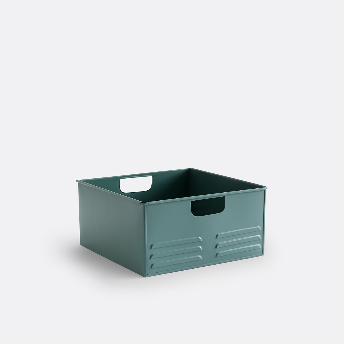 La Redoute Interieurs Hiba Metal Storage Cube Unisex Grey-Green