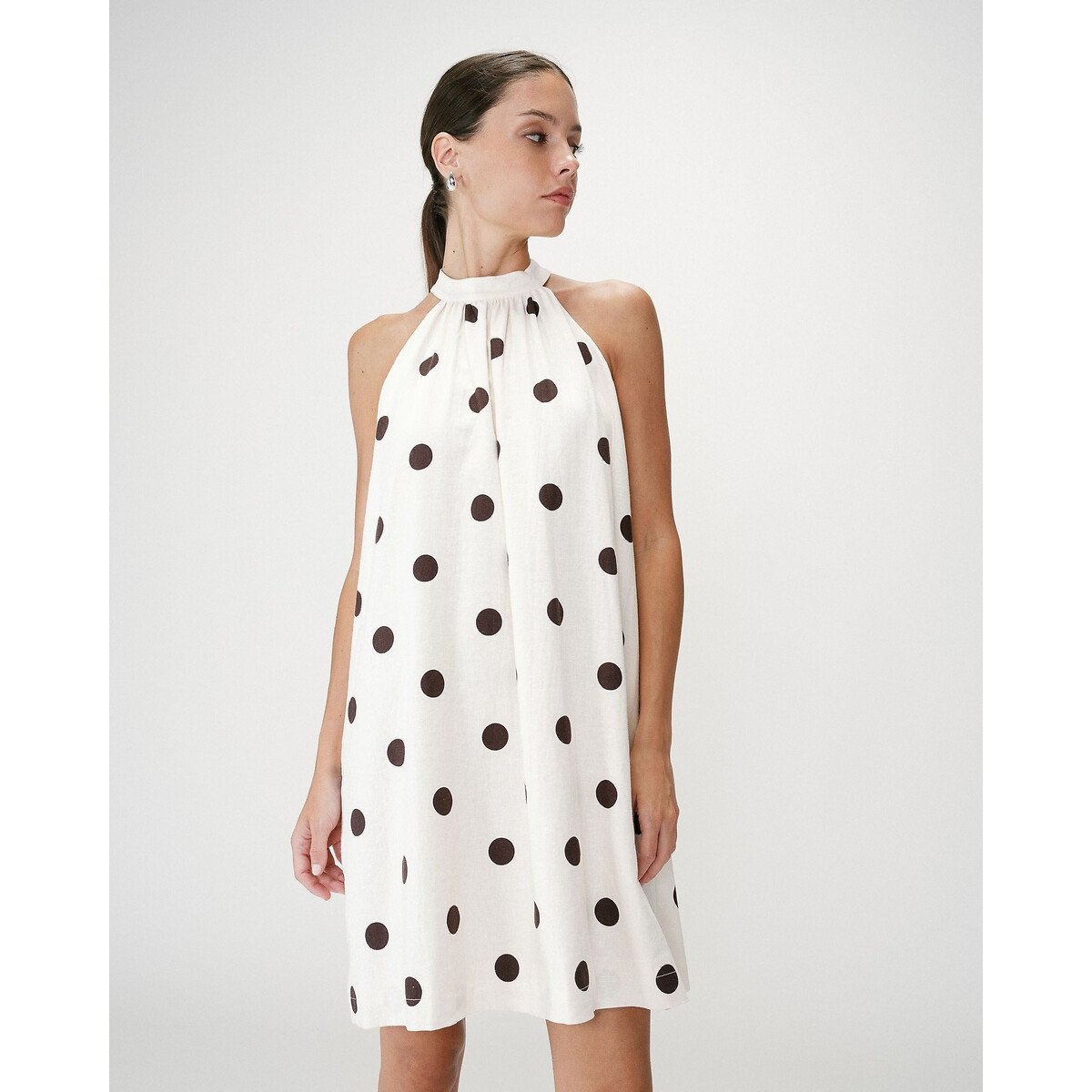Robe courte imprimé pois WARNA