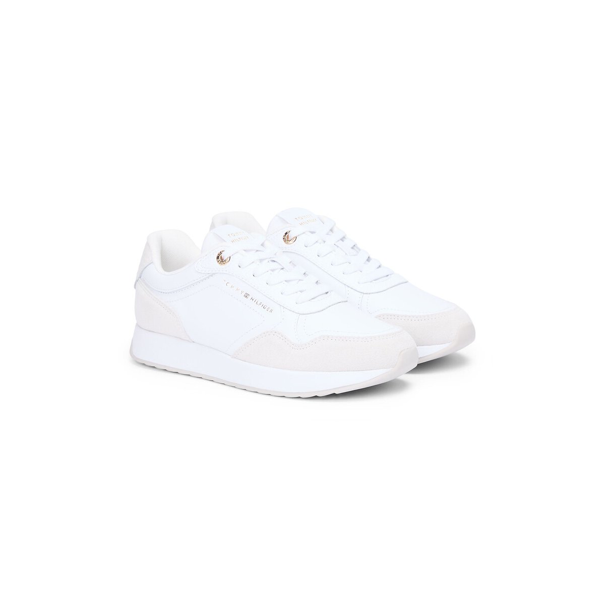 Tommy Hilfiger Monogram Mix Material Running Trainers Women's White Size 40 (6.5)