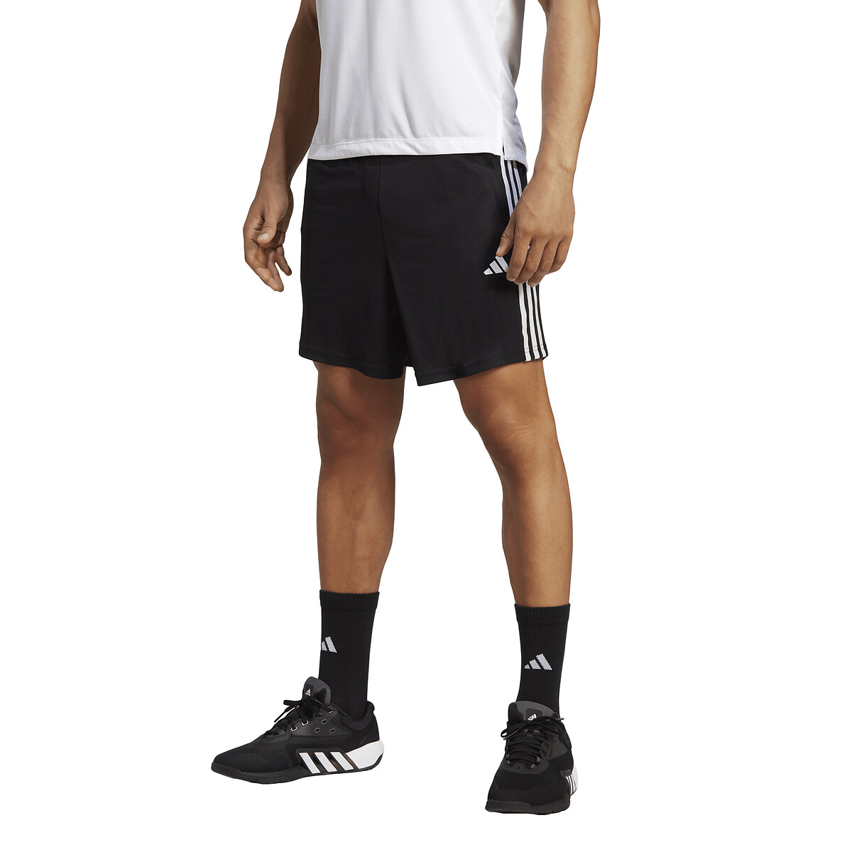 Adidas Performance Men's Black Train Essentials 3-Stripes Gym Shorts Small