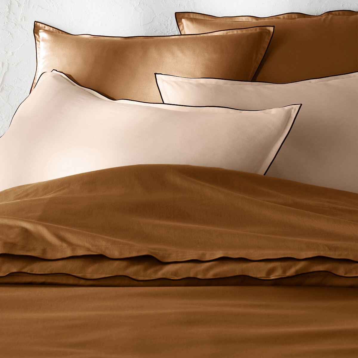 Housse De Couette De Satin De Coton Lavé, 118 Fils, Victor Uni — vue 3