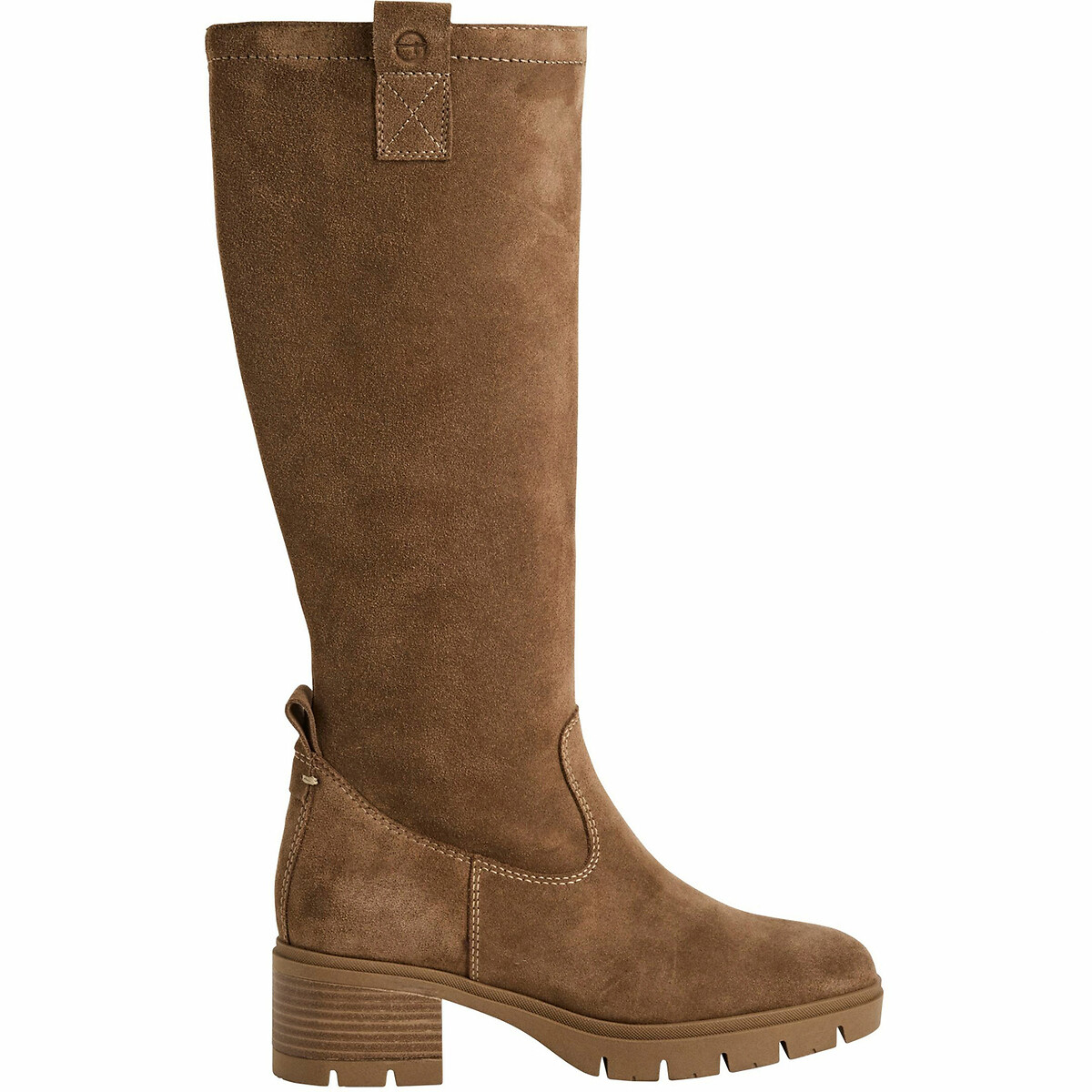 Tamaris Leather Calf Boots Women's Brown Size 39