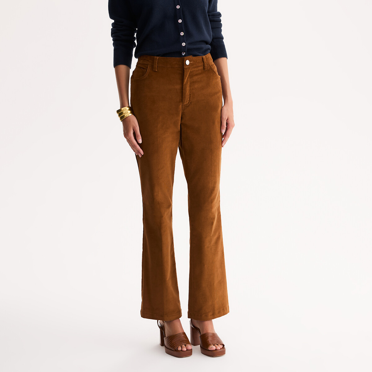 Pantalon bootcut en velours côtelé
