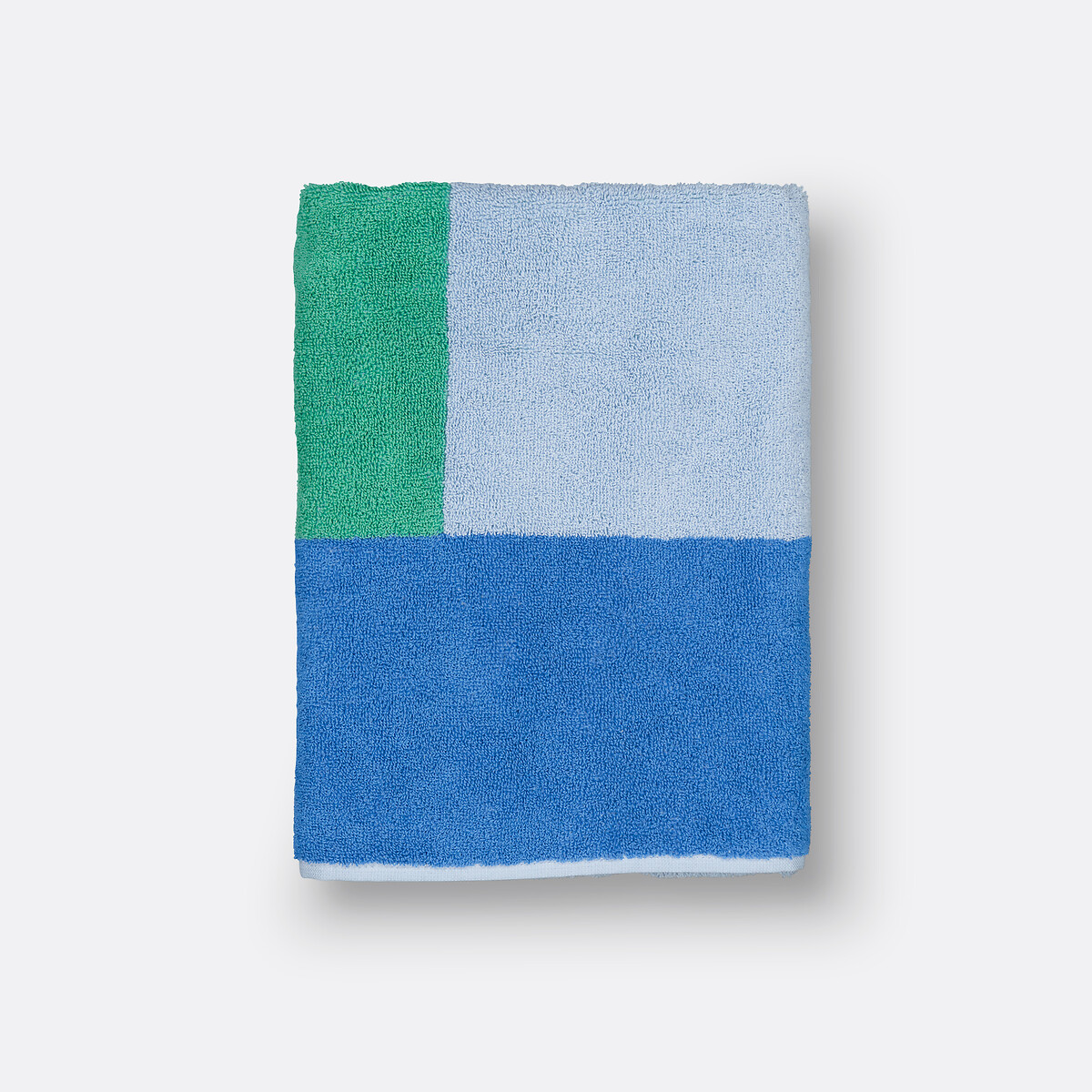 La Redoute Interieurs Palavas Blue Towelling Hand Towel Unisex Multi-Coloured Medium