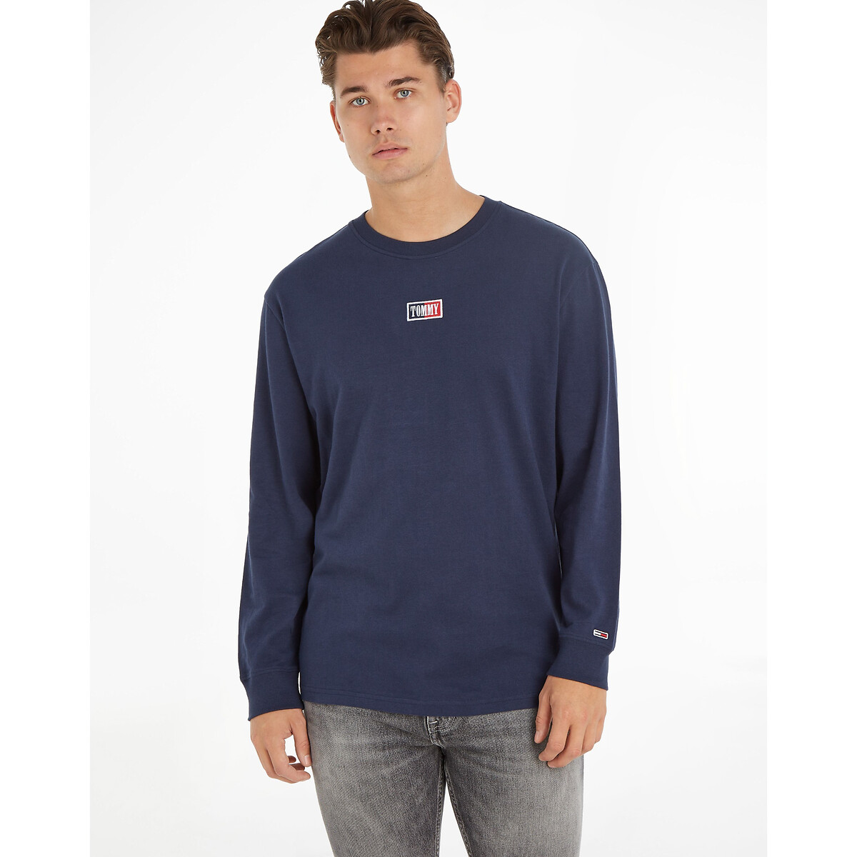 TOMMY JEANS T-shirt relaxed fit, ronde hals en lange mouwen