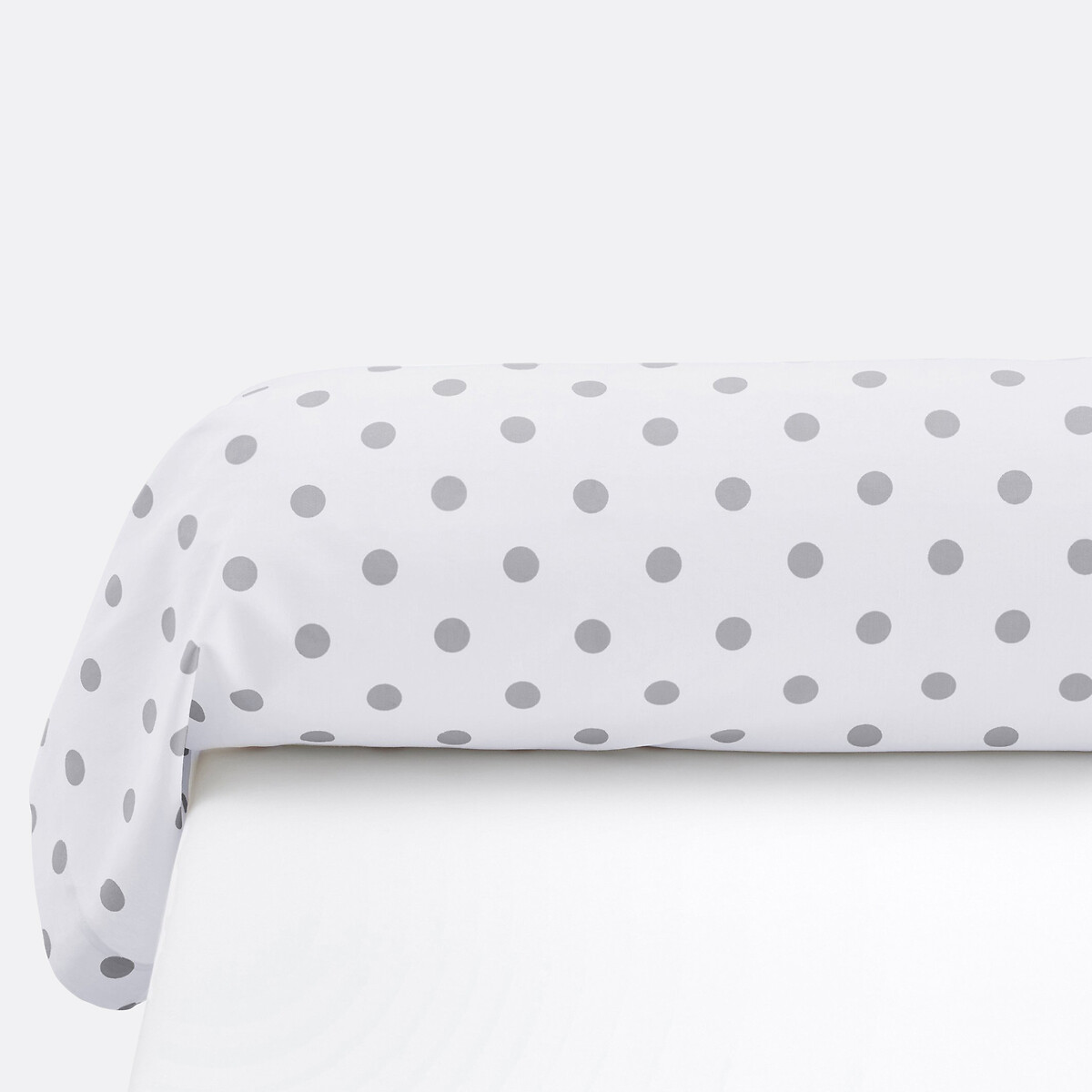Funda de almohada larga 100% algodón con estampado de lunares, Clarisse. Talla 85 x 185 cm. Color