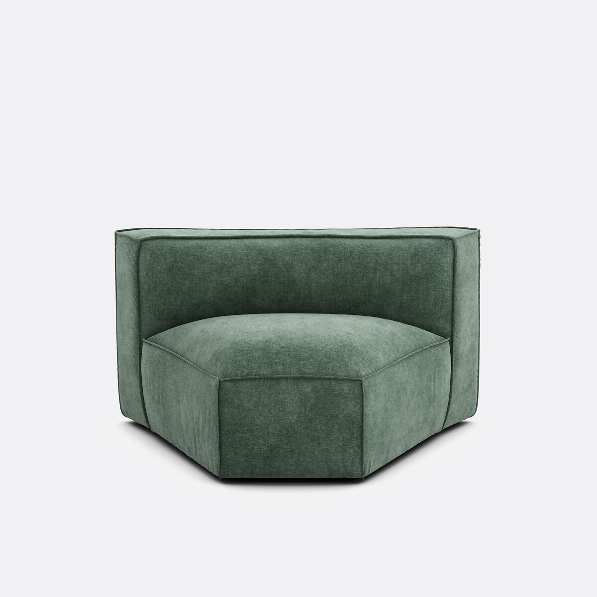 Elément D'angle Ouvert Pour Canapé Modulable, En Velours Texturé, SEVEN — vue 3