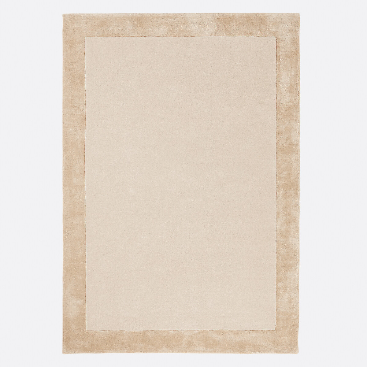 La Redoute Interieurs Duomo Wool And Viscose Rug Unisex Pinky Beige Medium