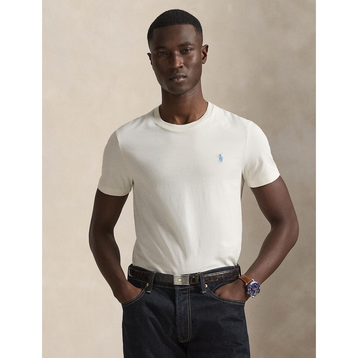 T-shirt à col rond Custom Slim Fit