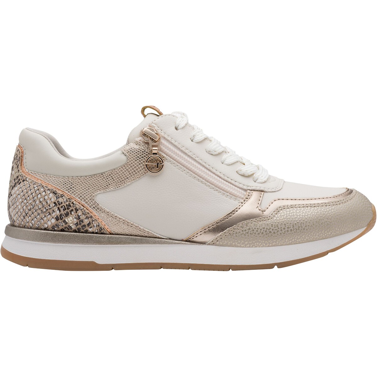 Tamaris Zip-Up Trainers Women's Ivory Size 38 (5)