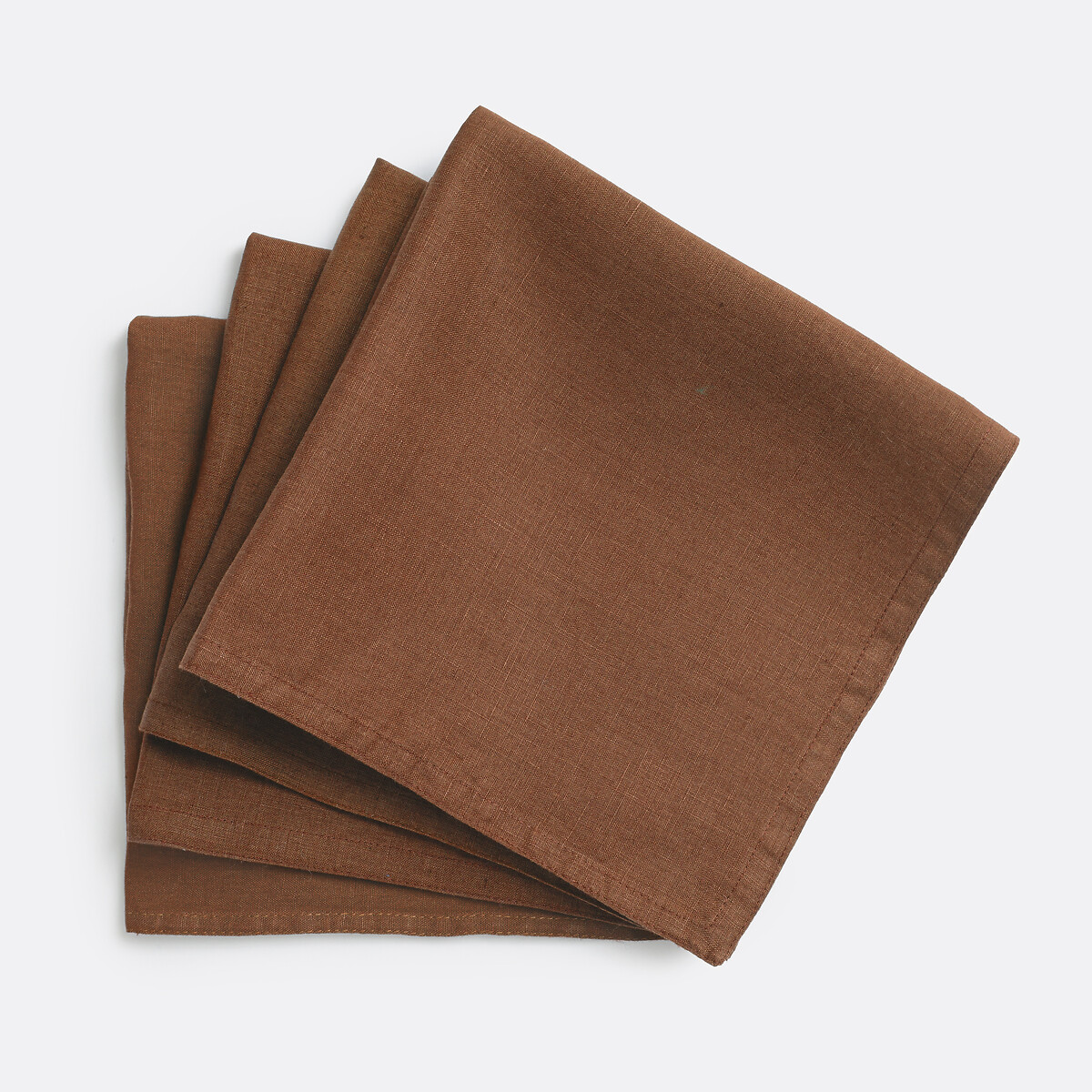 Lote de 4 servilletas de lino lavado Victorine. Talla 45 x 45 cm. Color