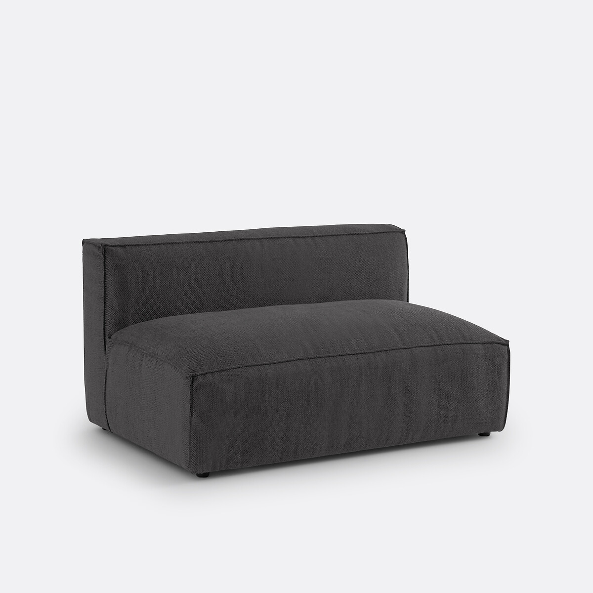 Elément Banquette Pour Canapé Modulable, 2 Places, En Tissu Texturé, SEVEN — vue 3