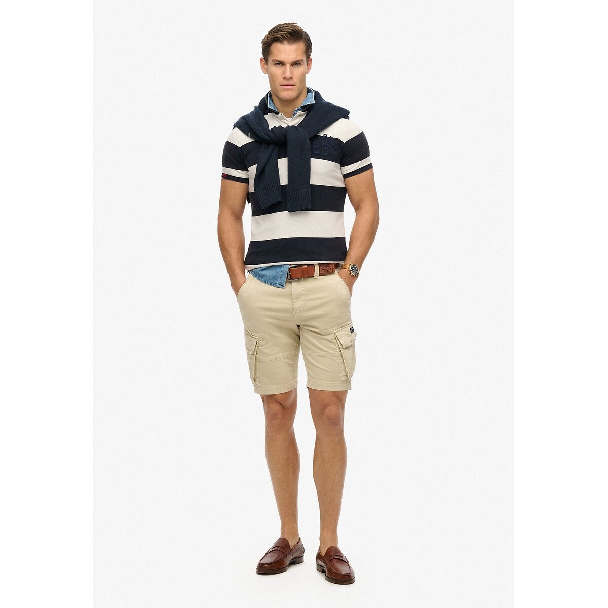 Superdry Men's Sand Cotton Cargo Shorts W30