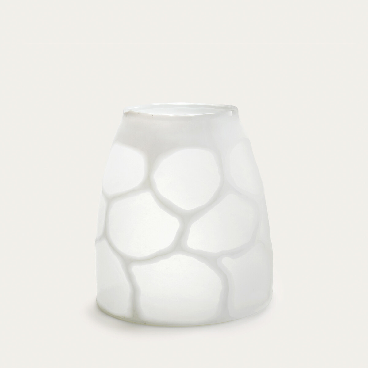 Am.pm Arca Frosted Glass Vase, H28cm Unisex White
