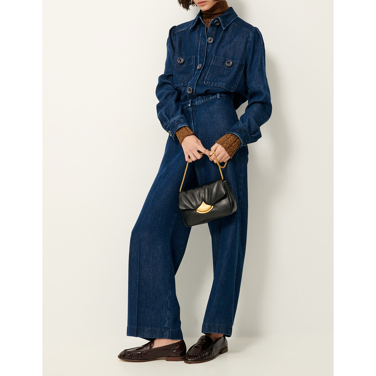 Sessun Aldivio Wide Leg Trousers Women's Untreated Denim Size 12