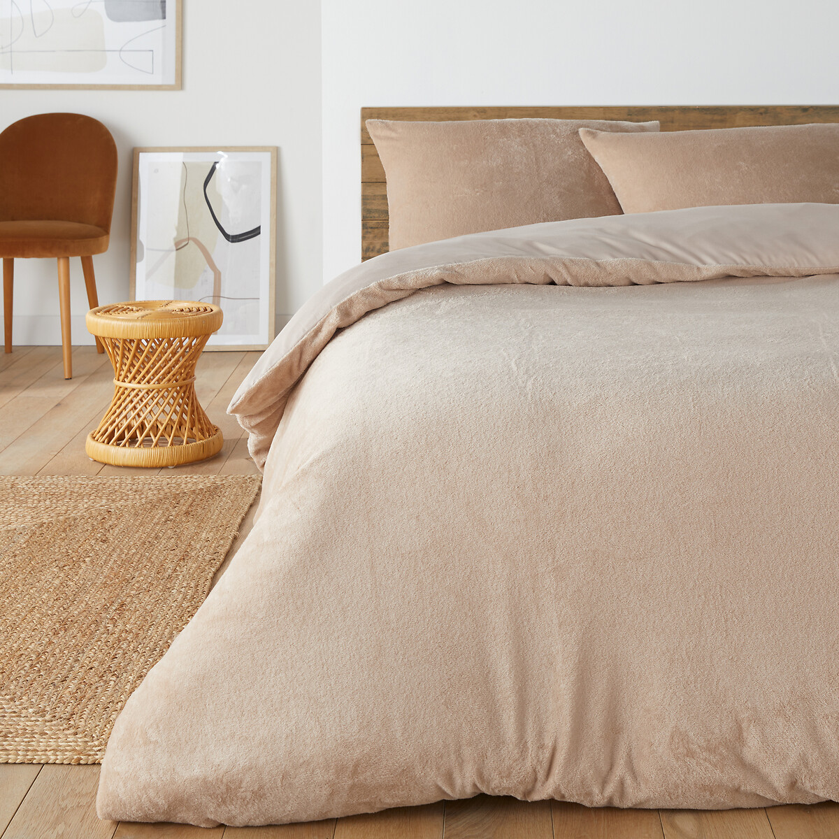 So'home Fluffy Fleece Bed Set With Rectangular Pillowcase Unisex Natural King (240X220cm)