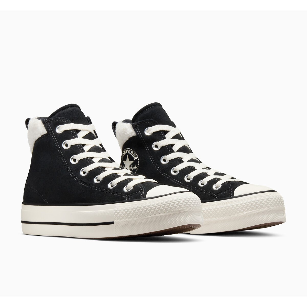 Zapatillas deportivas de piel All Star Puff Lift Cozy Essentials Mujer Talla 36. Color Negro