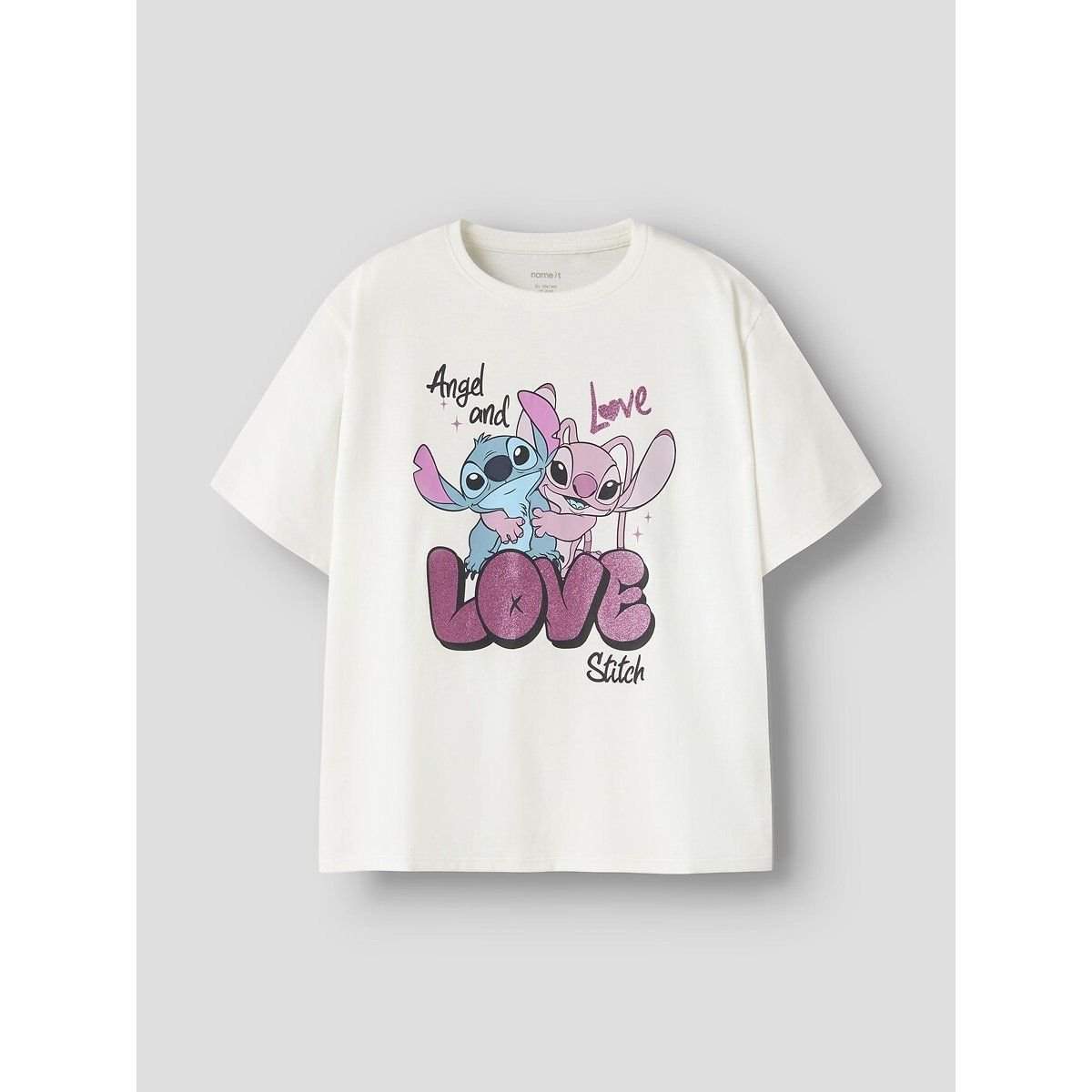 Name It Stitch Short Sleeve T-Shirt Ecru Size 13