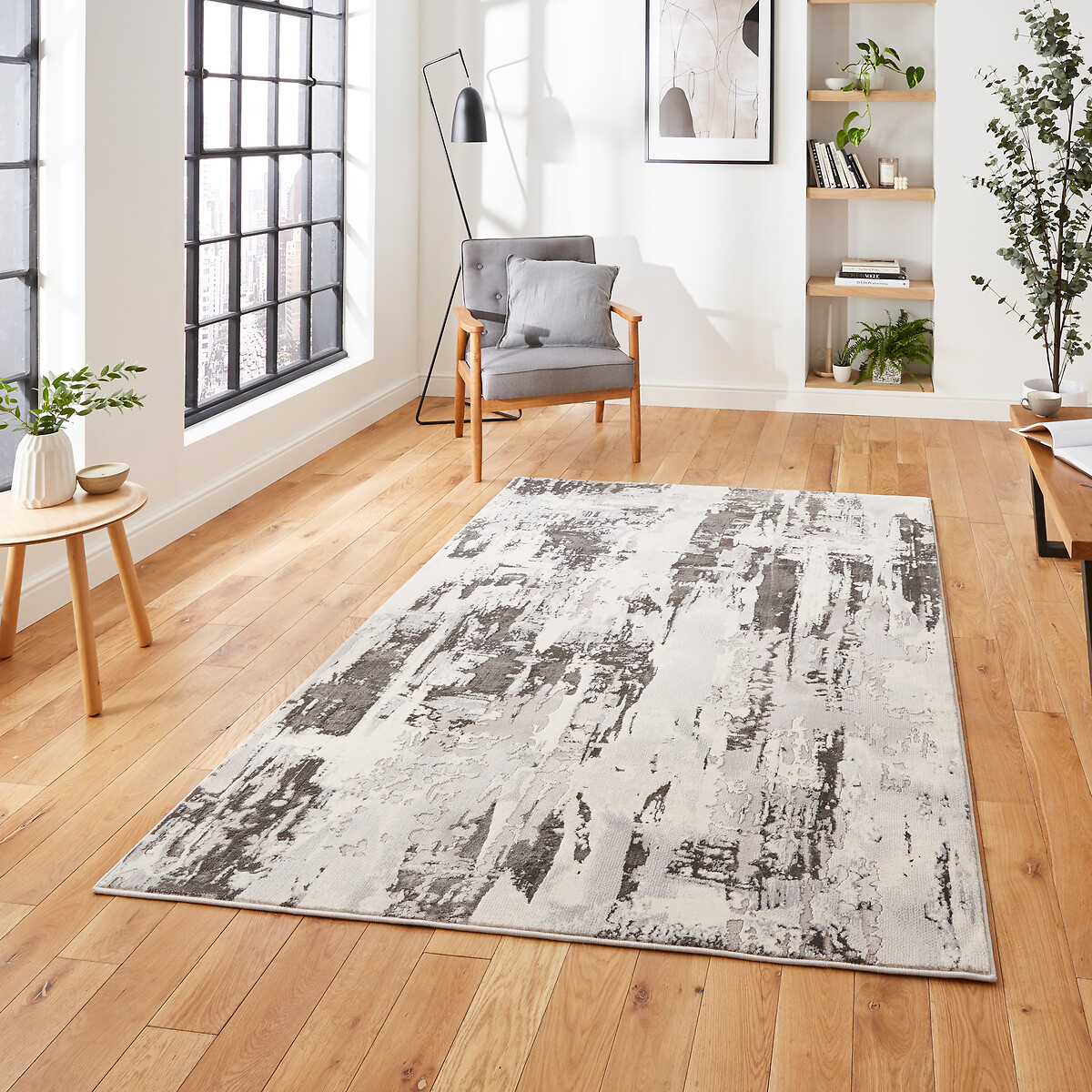 So'home Unisex Charcoal Modern Abstract Rug Medium