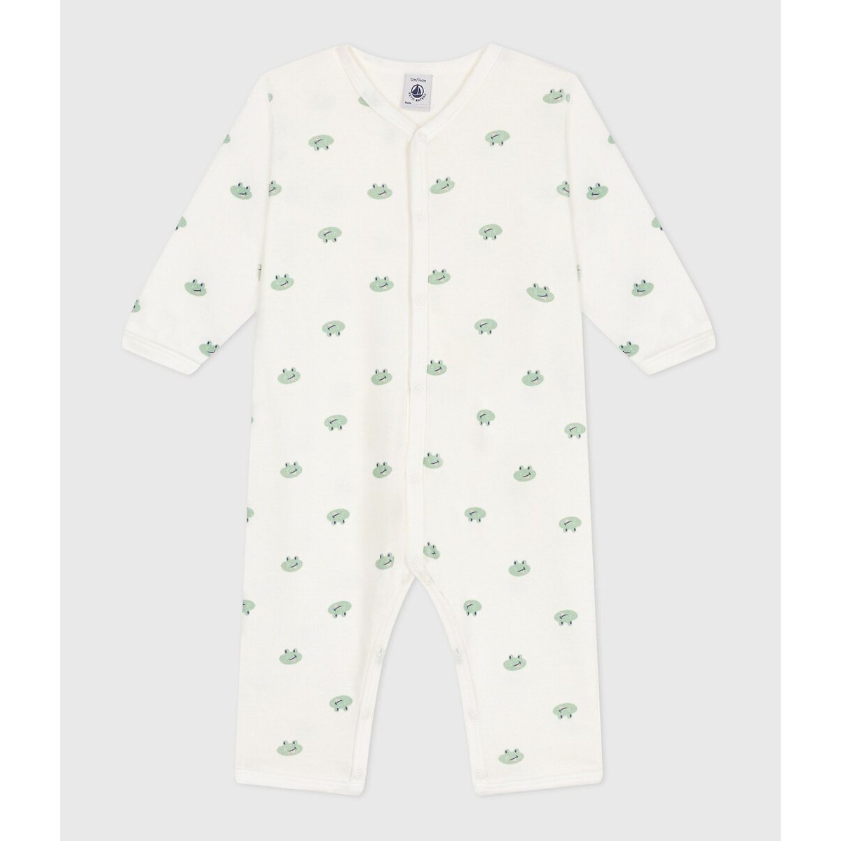 PETIT BATEAU Katoenen pyjama zonder voetjes, met kikkermotief